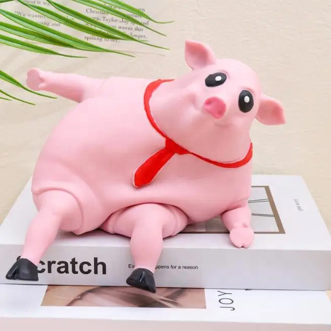 2023 New arrival anti stress relief cute squeeze pig anti stress squishy pig stress toy decompression toys