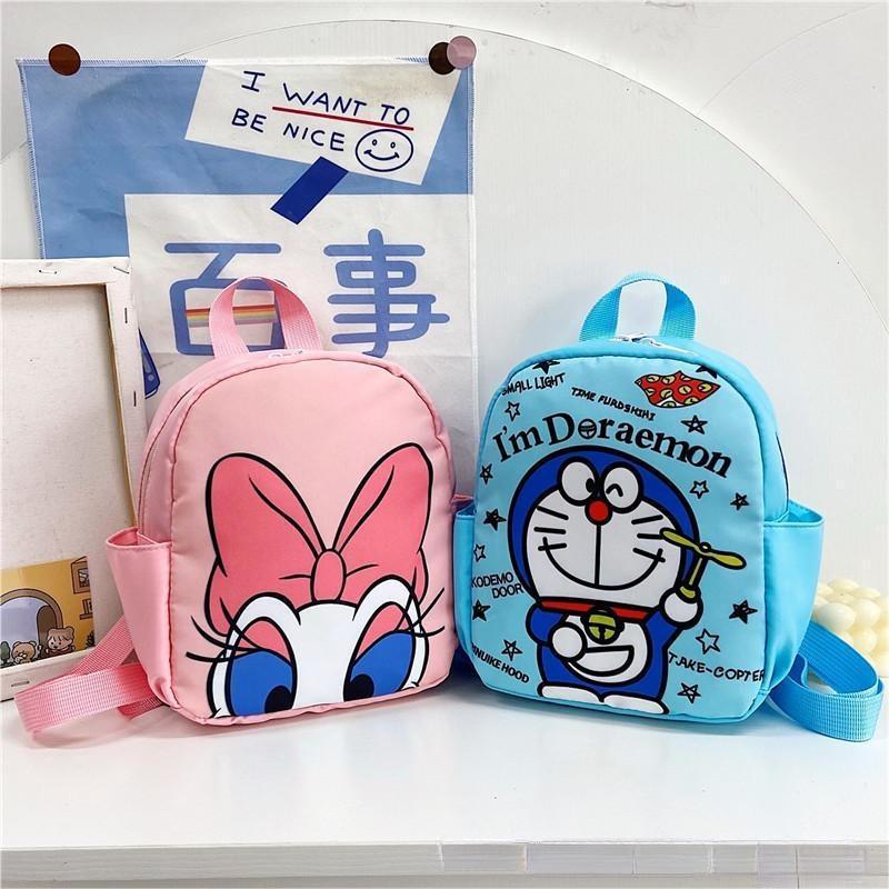 Custom Cartoon Backpacks Lovely Daisy Melody Duffy Doraemon Donald Mickey Doll Schoolbag Waterproof Nylon Shoulders Bag For Kids