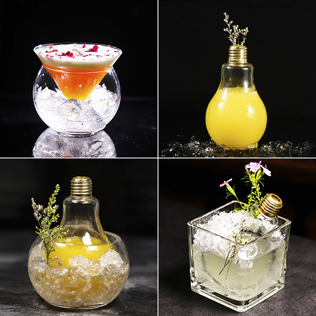 Transparent Water Glass Cup Drink Bottles Juice Martini Cocktail Drinking Glasses