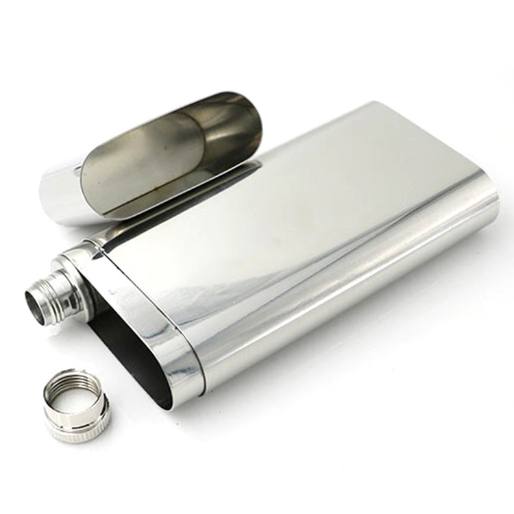 Waterproof 2oz Mini Glass Golf Metal Stainless Steel Cigar Tube Case Holder With Hip Flask