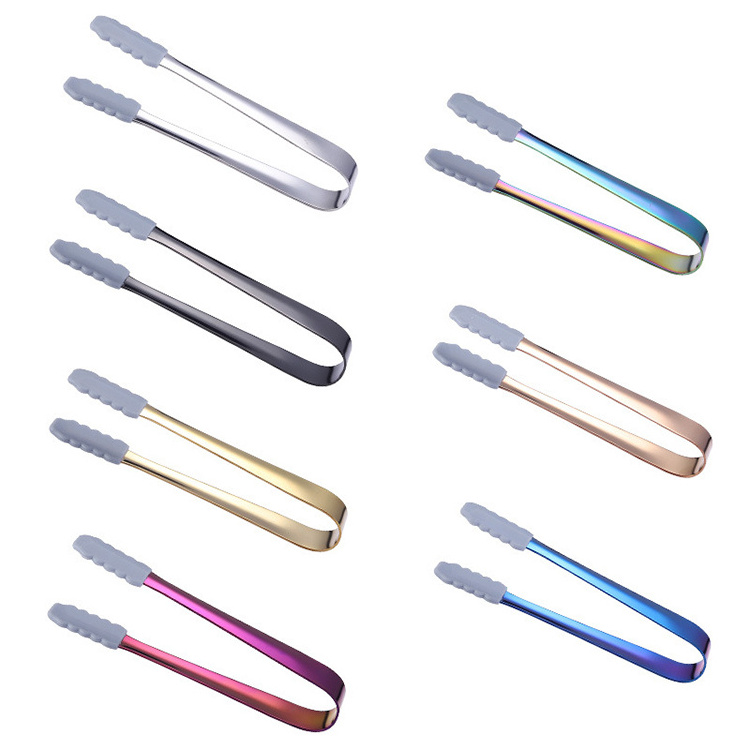 Kitchen Bar Tools Stainless Steel Lemon Slice Sugar Bread Tong Ice Clip Ice Cube Food Tongs