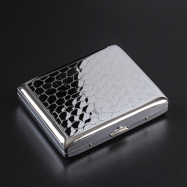 Portable Double Sided Spring Clips Metal Empty Wallet Cigarette Packaging Box Case For 20 Cigarettes