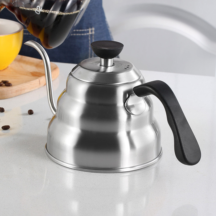 1L 1.2L  Gooseneck Kettle Stainless Steel Stove Top Premium Pour Coffee Kettle  with Thermometer