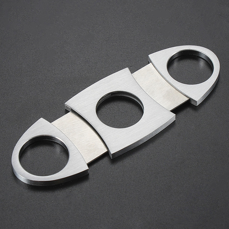 Personalized Smoking Cigar Accessories Stainless Steel Double Blade V Cut Cigar Scissors Cutter Gift Sets