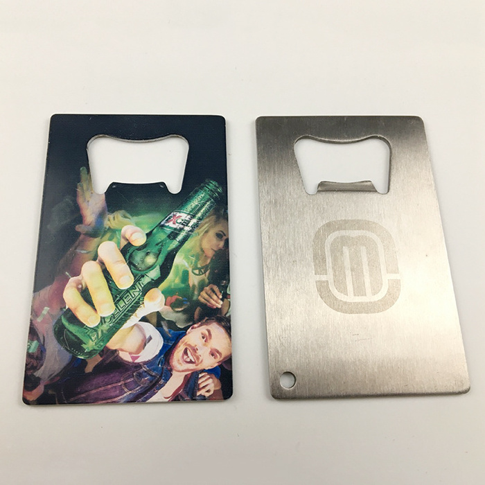 Blank Bulk Stainless Steel Credit Card Shape Wallet Size Beer Card Bottle Opener For Gift Ideas