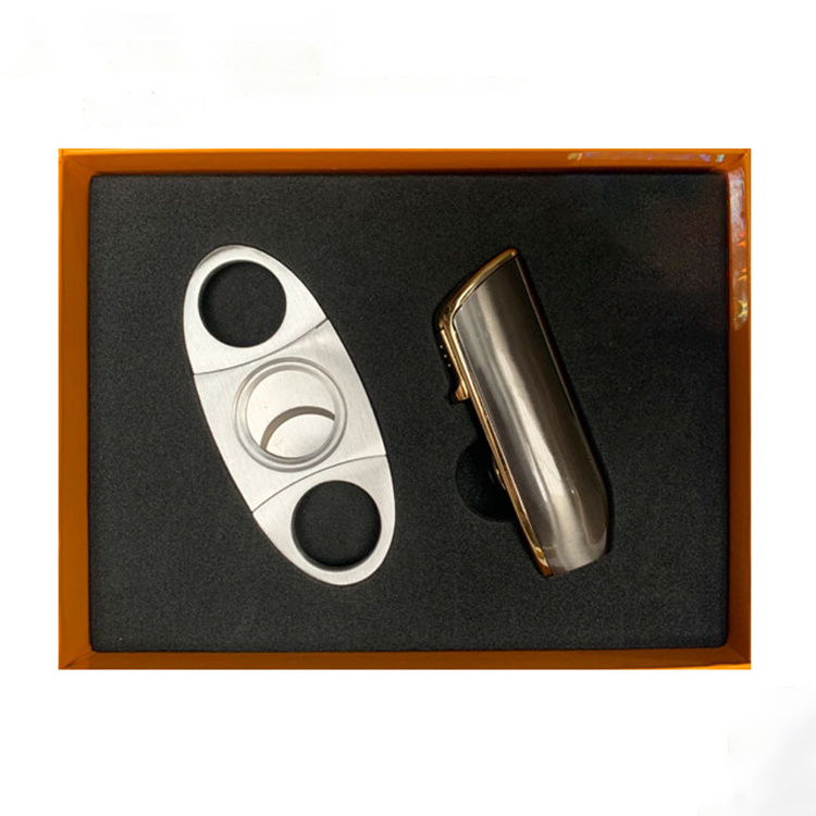 Wholesale Luxury Multifunctional All In One Cigar Cutter And Refillable Cigar Torch Lighter Set With Puncher