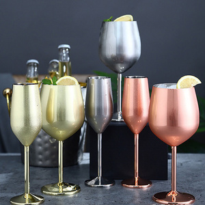 Wholesale Vintage Whiskey Fashion Glass Metal Wine Goblets Glass Mug For Glassware