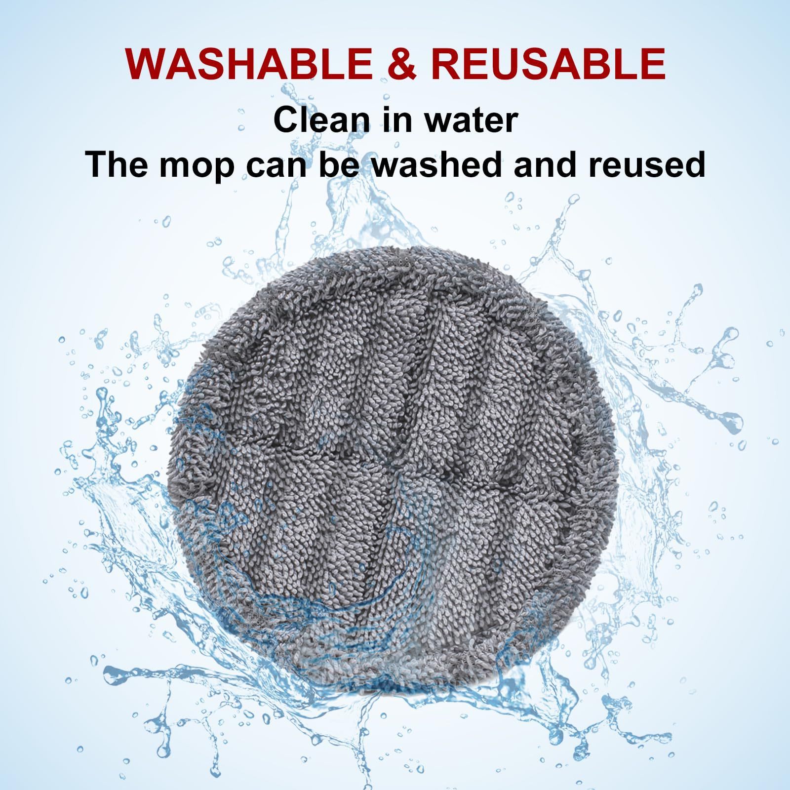 Electric Mop Head for Dyson V15 V11 V10 V8 V7 Vacuum Cleaner Parts Spin Mop Replacement with 6 Washable Mop Pads 1 Water Tank