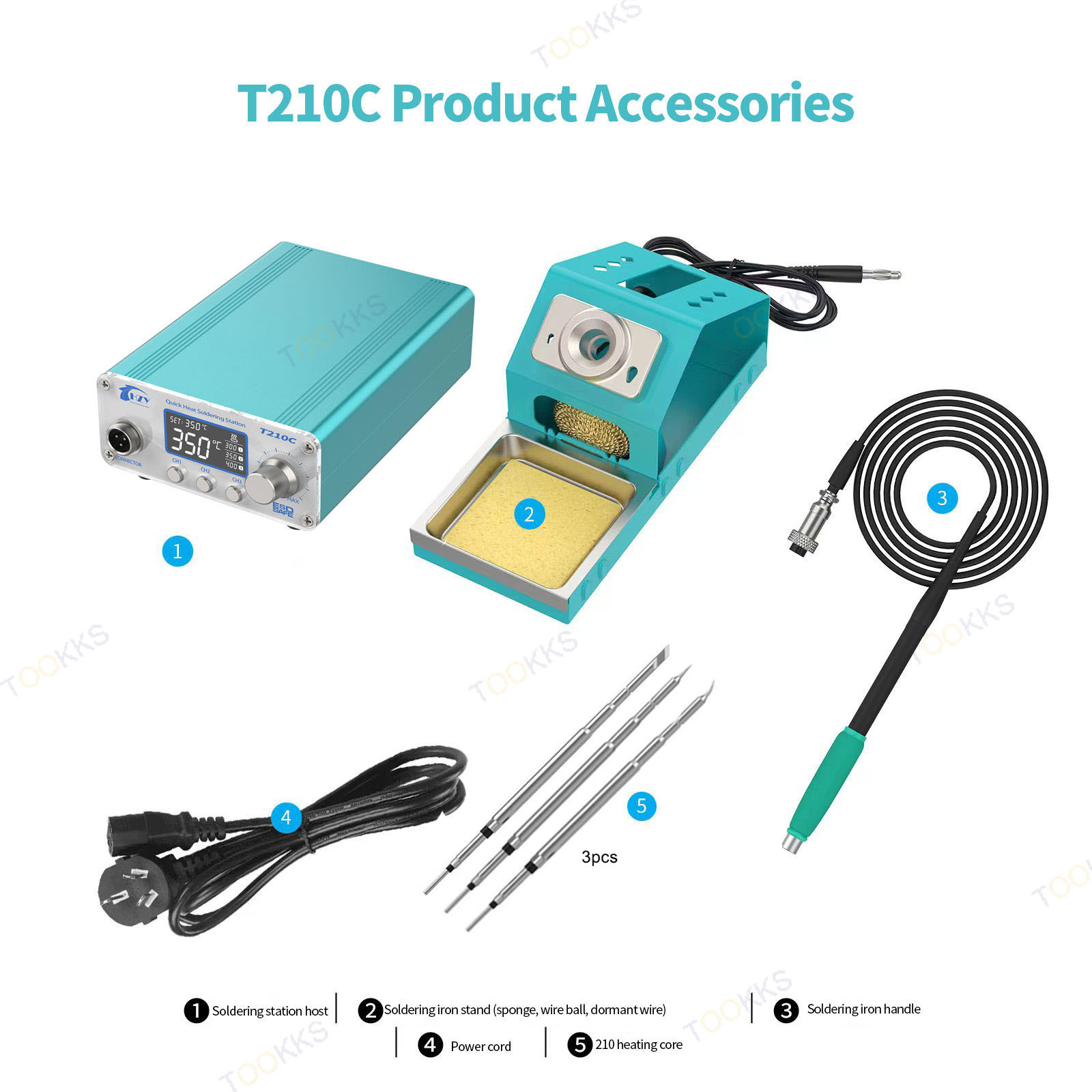 HZY-T210C Soldering Station LED Digital Adjustment Auto Sleep 1s-2s Quick Heating JBC 210 Micro Electronic Repair Welding Tools