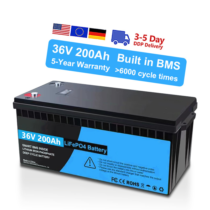 36V 200Ah  LCD Display Lithium Lifepo4 Battery pack for Solar Home RV Boat Energy Storage 12v 24v 100ah 200ah 300ah