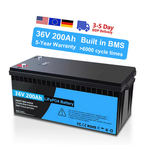 36V 200Ah  LCD Display Lithium Lifepo4 Battery pack for Solar Home RV Boat Energy Storage 12v 24v 100ah 200ah 300ah