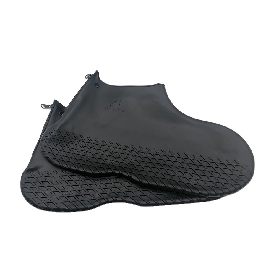 Custom Anti Slip Waterproof Silicone Rubber Rain Socks Boot Shoe Covers Overshoes Rain Protector with Zipper