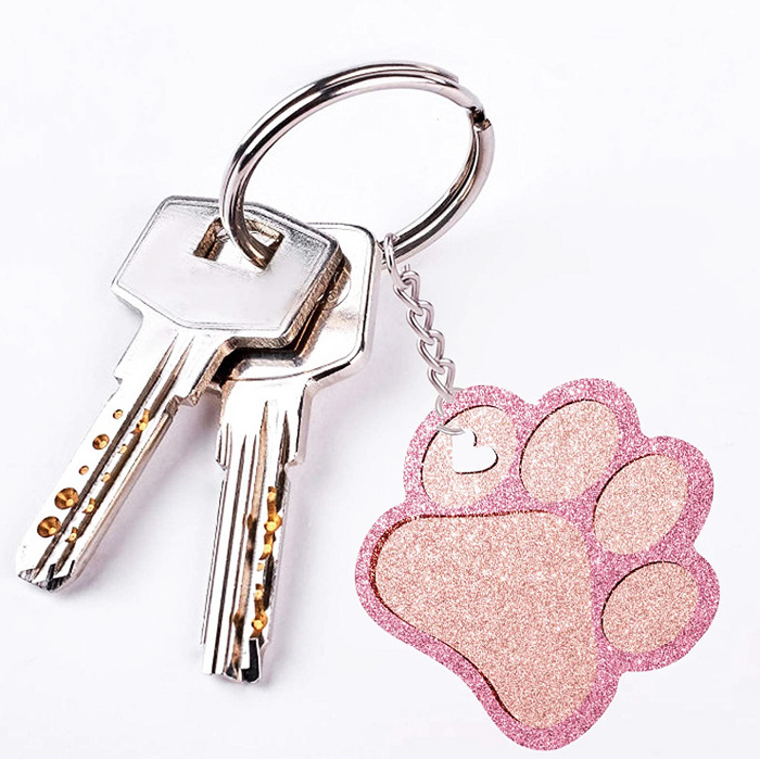 Silicone pink cute bear paw dog bone heart shape resin keychain candy molds for DIY craft, Cake, Ice Cream