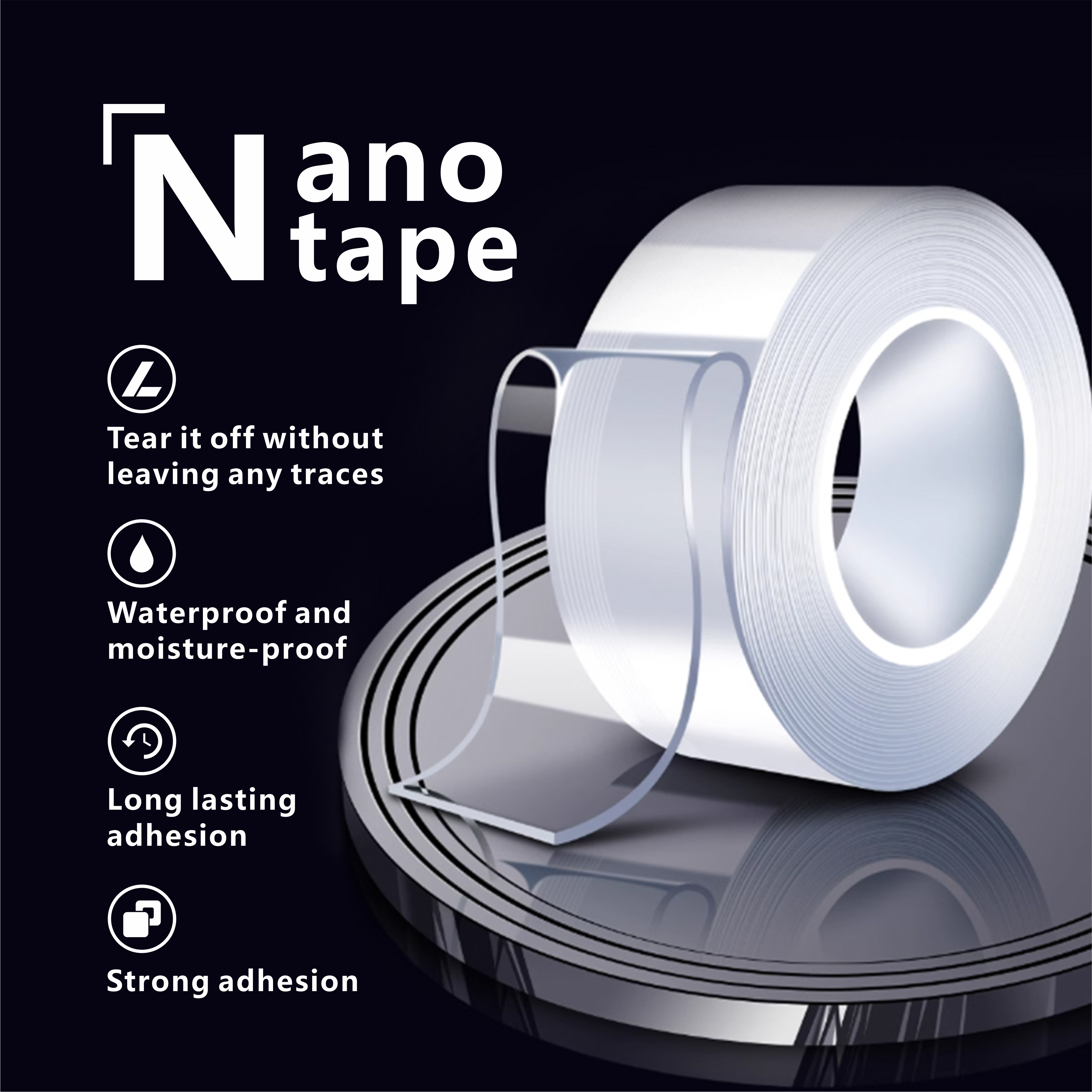 HWK 2M/3M/5Meter Transparent Nano Tape Dots Double Sided Nano Tape