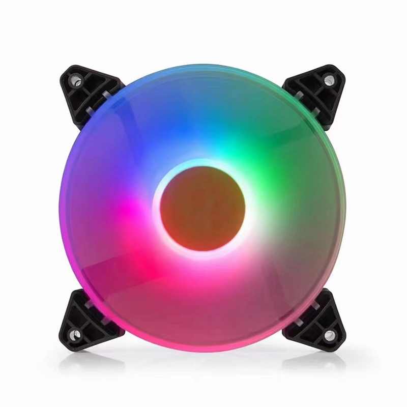 12CM 12V dc fan rainbow circle RGB led fan 120x120x25mm for computer case