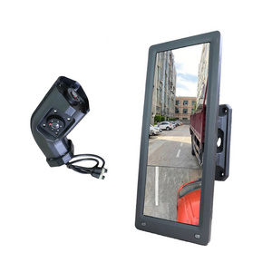 Hokevision 12.3 Inch HD Electronic Truck Mirror Rear 720p Side View Rearview Mirror Display Monitor with dual-len Camera for Bus