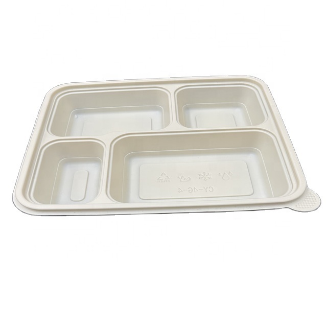 Eco Friendly  Corn Starch Lunch Box To Go Plastic Biodegradable Cornstarch Food Container For Food Packing