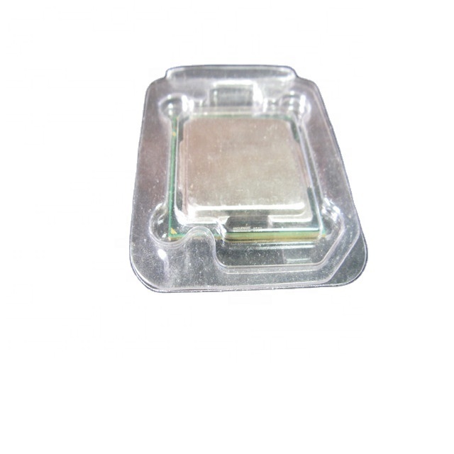 Clear plastic   clamshell packaging box for CPU