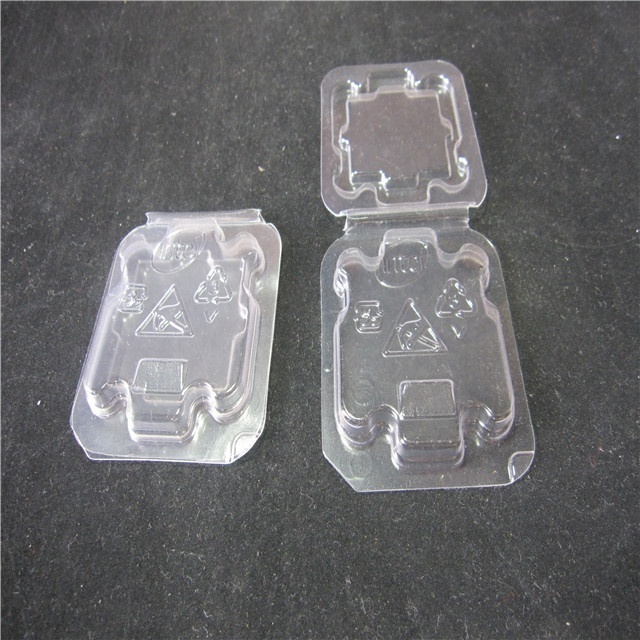 Clear plastic   clamshell packaging box for CPU