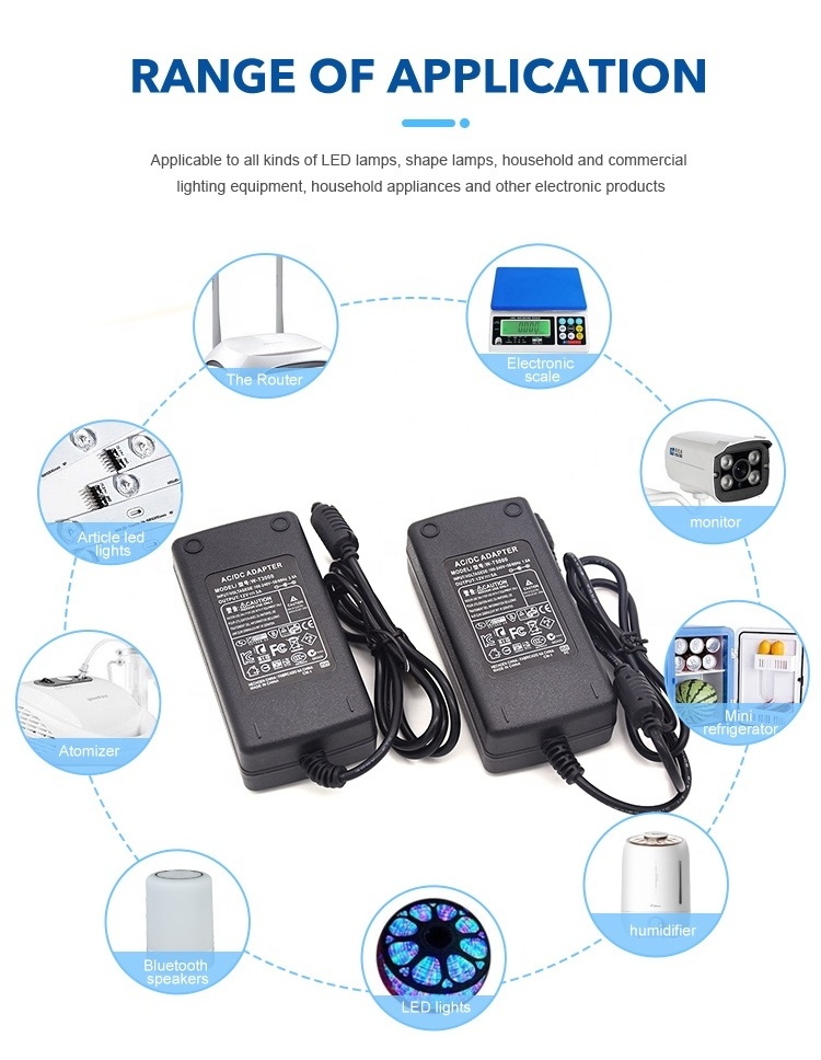 12v 5a Power Supply 12v Power Supply Adapter with AC DC Converter 100-220V to 12 Volt 5Amp charger adapter for DVR NVR CCTV