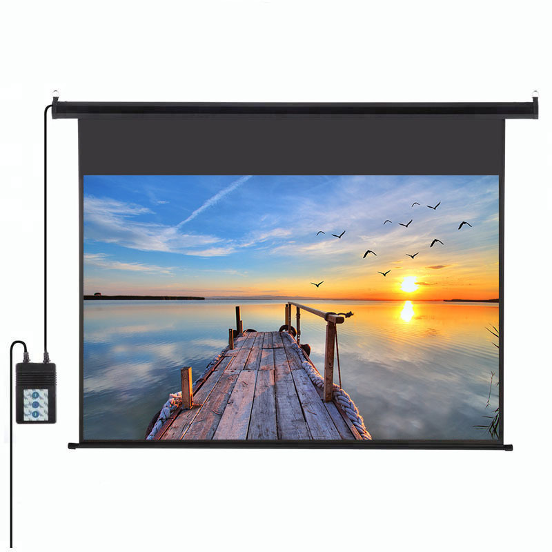 72 Inch 4 3 High Quality Large Electric Projection Screen/ Motorized Projector Screen tubular motor for projector Screen