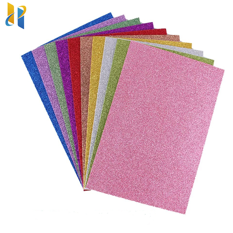 A4 fully color adhesive craft eva glitter EVA foam sheet