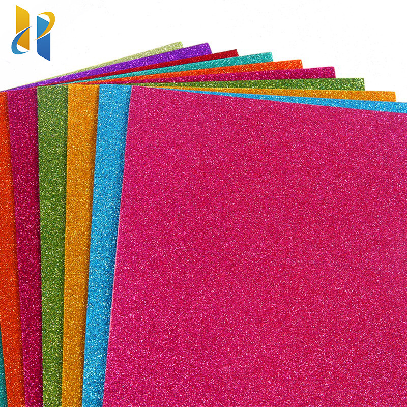 A4 fully color adhesive craft eva glitter EVA foam sheet