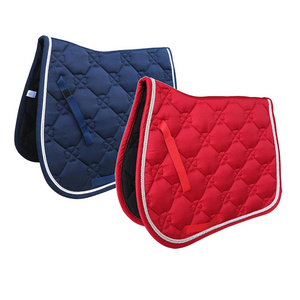 Square Quilted Cotton Comfort English Saddle Pad Equestrian Saddle Pad for Horse Riding Show Jumping Performance