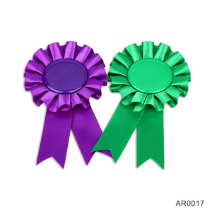 Premium award ribbon rosette button badge ribbon corsage