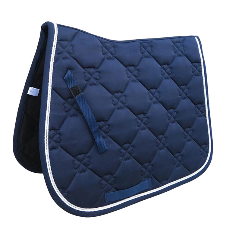 Square Quilted Cotton Comfort English Saddle Pad Equestrian Saddle Pad for Horse Riding Show Jumping Performance