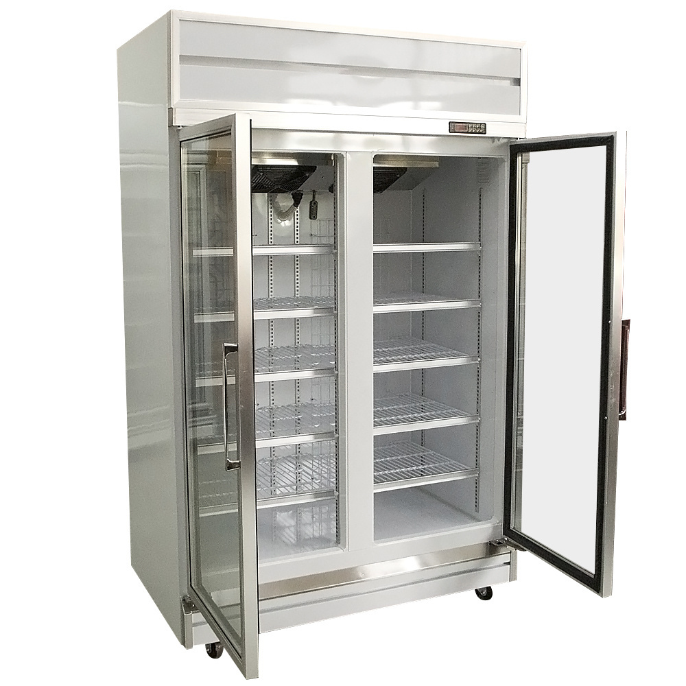 Redbowl Stainless Steel Glass Door Supermarket Commercial Display Confectionery Showcase Refrigerator