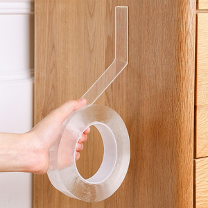 Transparent double-sided tape  reusable no residue kitchen bathroom with rug tape nano glue tape