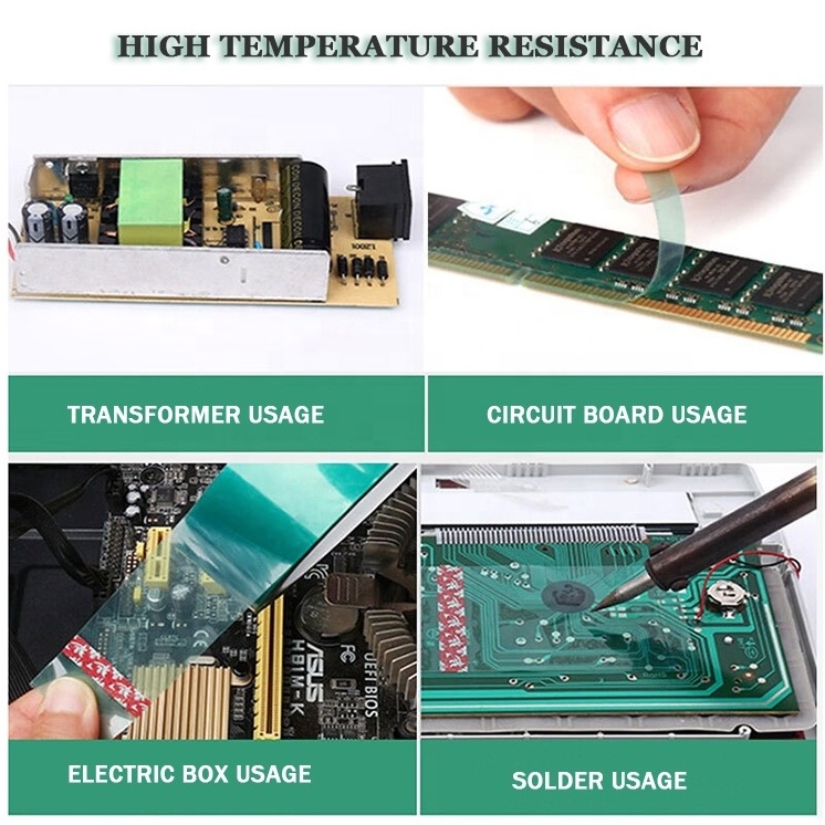 Resin Tape for Epoxy Resin Molding PET Tape with Silicone Adhesive High Temperature Resistance Easy Peeling Epoxy Release Tape