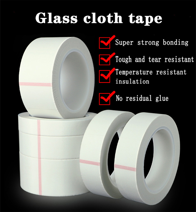 Glass Cloth Electrical Tape High Temperature Masking Tape 260C Ideal for Class H Electrical Powder Coating Sand Blasting