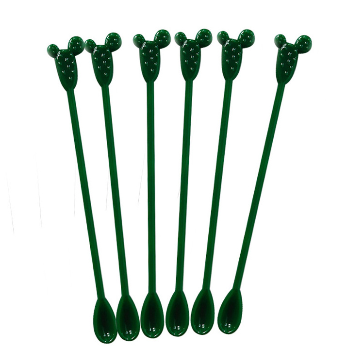 beverage coffee cocktail novelty custom flamingo cactus acrylic plastic bar swizzle sticks stirrers mixers spoons