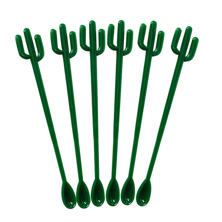 beverage coffee cocktail novelty custom flamingo cactus acrylic plastic bar swizzle sticks stirrers mixers spoons