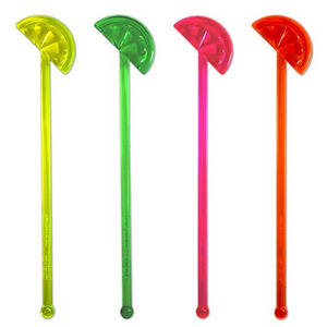 Cocktail Swizzle Stick fruits Stirrers PS  Plastic Coffee Whiskey Stirrers