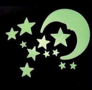 Fluorescent Sticker Shining Star sticker Glow in Dark Bright in the Black