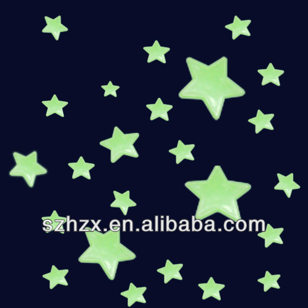 Room wall Decoration Fluorescent Sticker Shining Star sticker Glow in  Dark Bright in the Black