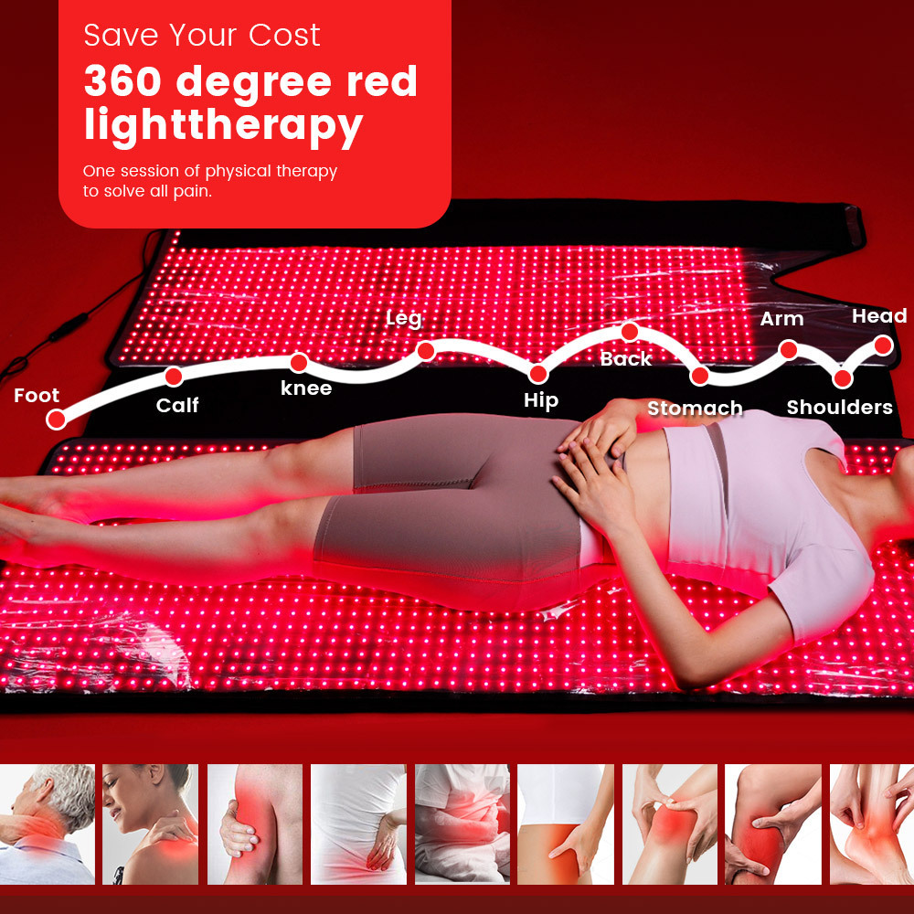 Red Light Therapy Blanket,Red Near Infrared 660nm 850nm, infrared body wrap, Full Body Pod Wrap.Improve Sleep, Skin Health, Pain