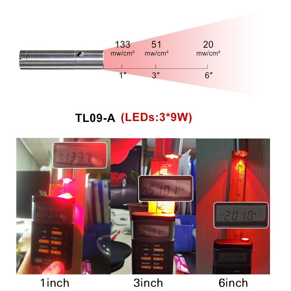 Factory Price 3 Wavelength 630nm 850nm 660nm Red Light Torch Near Infrared Light Therapy Pen For Pain Light Therapy Pen