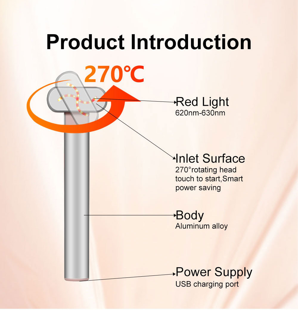 New Seller Beauty  Facial Wand RL05-H Hand Held Red Light Therapy Device Face Massager 7 colors Facial Skin Care for Face Use