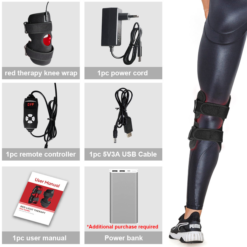 Red light therapy knee wrap 660nm 850nm NIR infrared light therapy knee belt elbow belt pain relieve 60pcs for home use