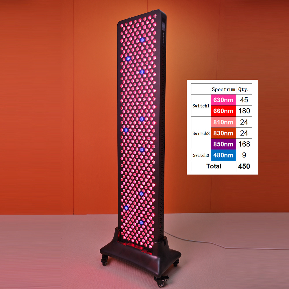 new arrival red light therapy panel RL450max led infrared light therapy pain relief touch screen infrared light therapy bed