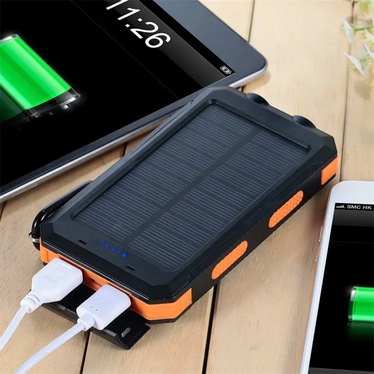 Newest CE Outdoor Solar Power Banks 20000mah Power Bank Mobile Fast Charger Power Bank With Led Display Flashlight