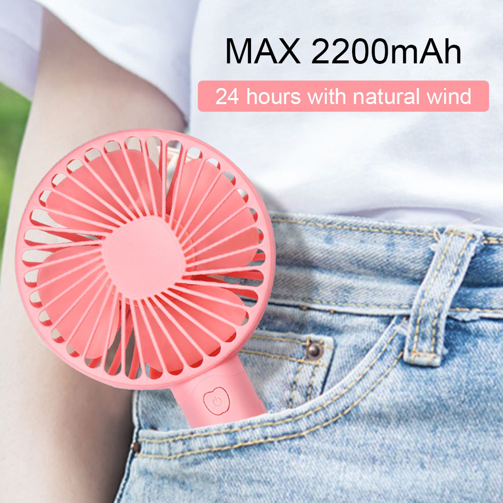 Portable Usb Handheld Ceiling Fan Lash Table Fan Rechargeable Mini Fan