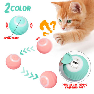 Smart Cat Toys Interactive Rolling Ball Motion Toys For Cats Automatically Avoid Obstacles Rechargeable Funny Indoor Cat Toys