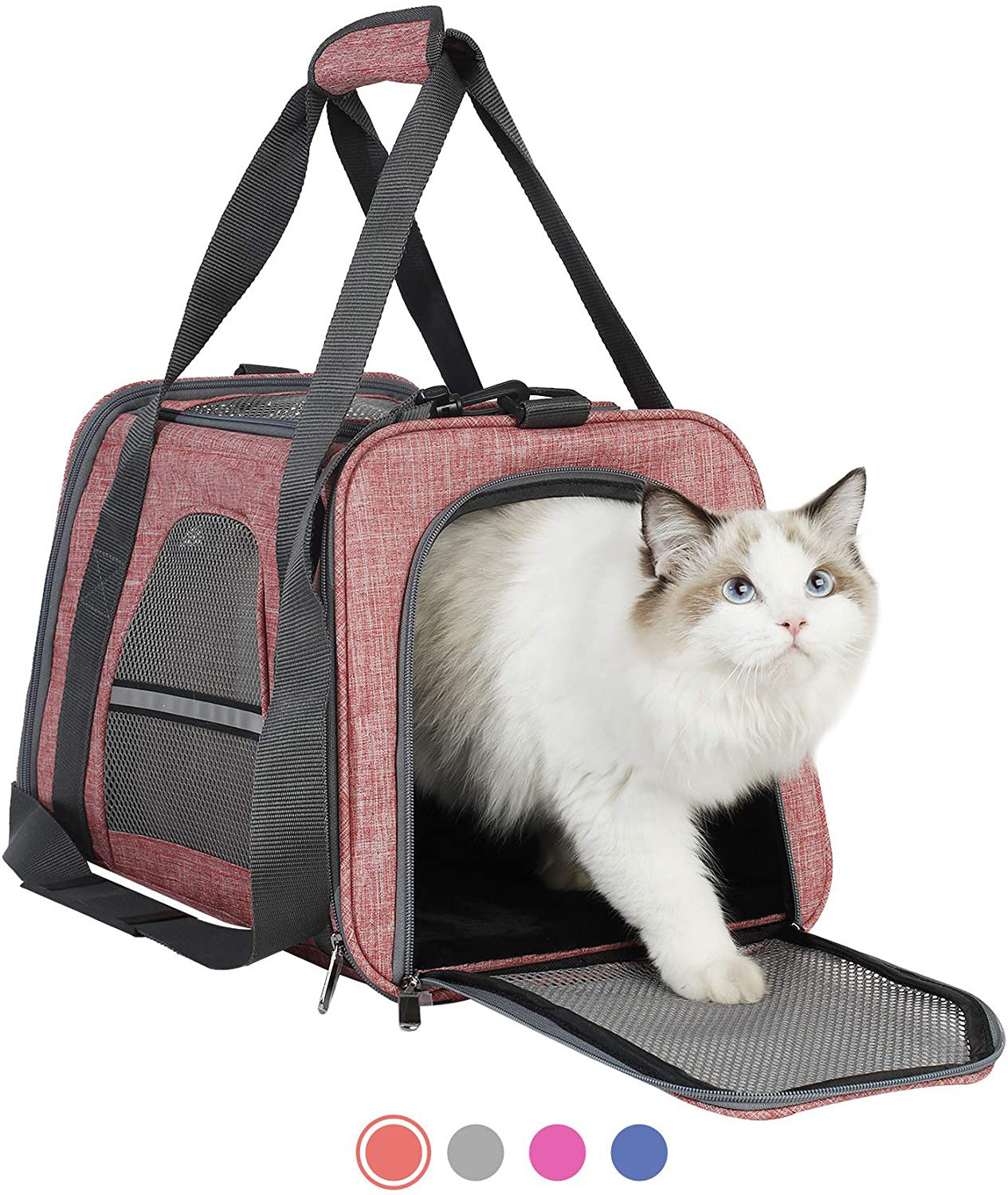 Soft Lined Carrier Airline Approved Premium Pet Carrier Two Sided Carrier For Dog Dog Travel Cats Bags