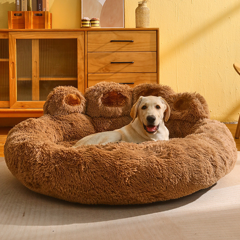 Plush Super Soft Pet Dog Bed Winter Warm Sleeping Bag For Small Large Dogs Cat Claw Pet Nest Kennel