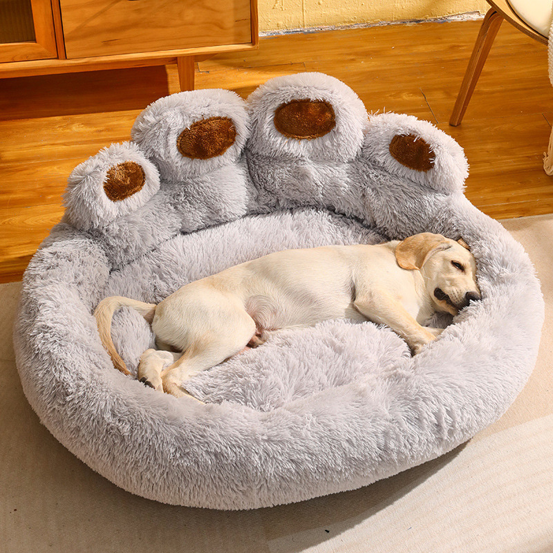 Plush Super Soft Pet Dog Bed Winter Warm Sleeping Bag For Small Large Dogs Cat Claw Pet Nest Kennel